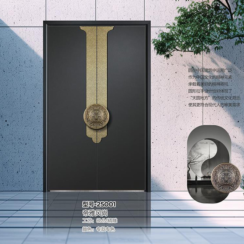 全鋁不銹鋼精雕裝甲門